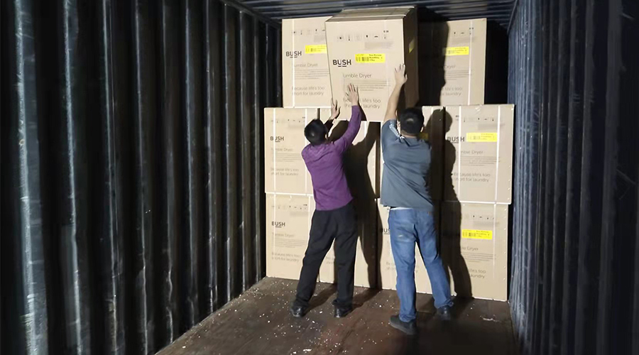 挑燈夜戰(zhàn)，順利完成客戶Argos的滾筒干衣機(jī)出貨