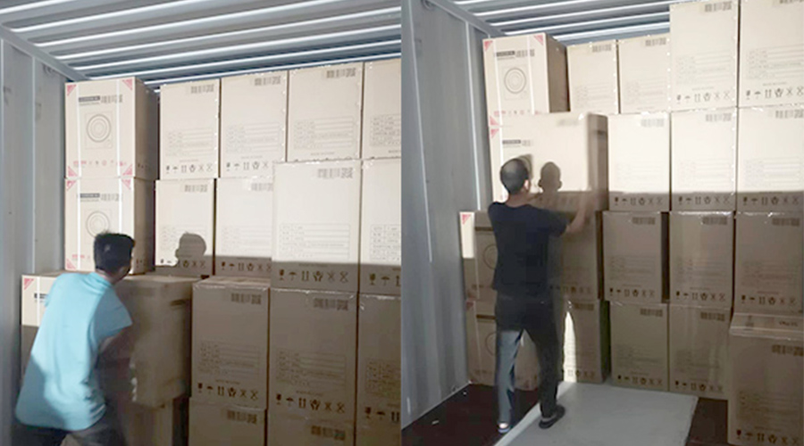 裝柜日常！日本客戶Sentern滾筒干衣機(jī)順利出貨